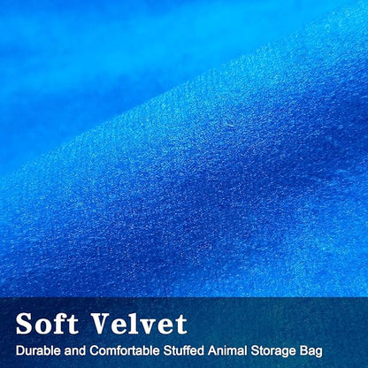 Jorbest Stuffed Animal Storage, Soccer Stuffed Animal Bean Bag Storage, Bean Bag Chair Cover for Kids, Luxury Velvet Stuffie Seat - Cover ONLY (200L/52 Gal)