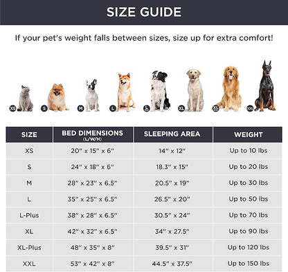 Bedsure Orthopedic Dog Bed for Large Dogs - Big Washable Dog Sofa Beds Large, Supportive Foam Pet Couch Bed with Removable Washable Cover, Waterproof Lining and Nonskid Bottom, Brown