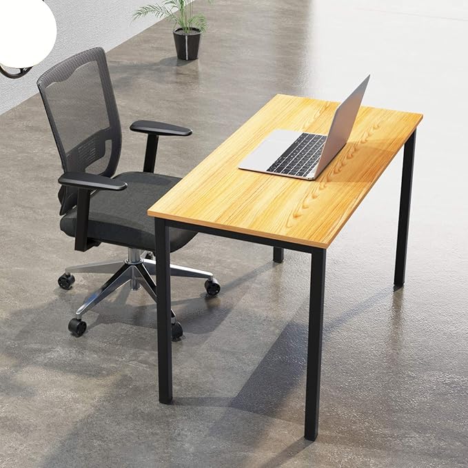 SDHYL 47 inches Contemporary Computer Desk Spacious Workstation Sturdy Writing Desk Meeting Desk, S7-GCP2AC3-120TB
