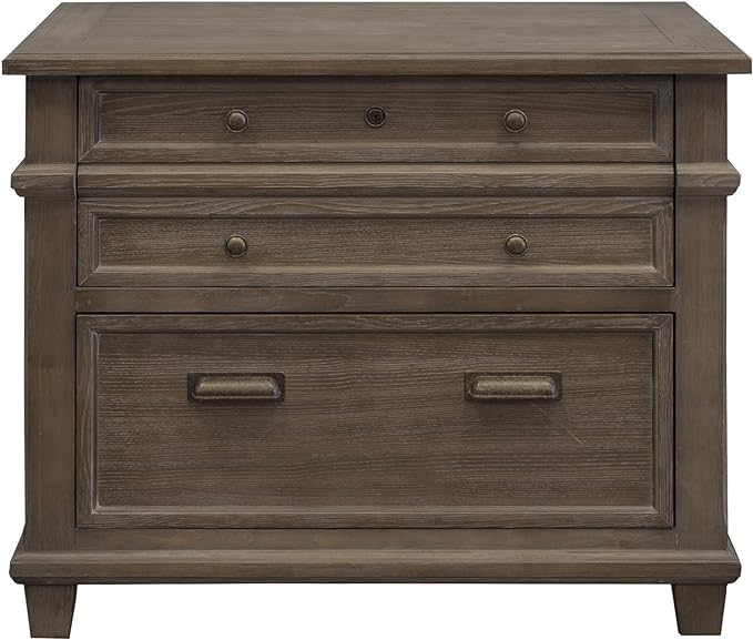 Martin Furniture Lateral File, Weathered Dove & Writing Desk, Weathered Dove