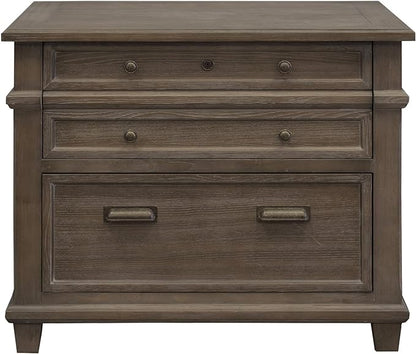 Martin Furniture Lateral File, Weathered Dove & Writing Desk, Weathered Dove
