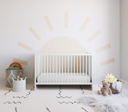 Storkcraft Calabasas 3-in-1 Convertible Crib (White) – GREENGUARD Gold Certified, Fits Standard Crib Mattress, Converts to Toddler Bed, Modern Style, Easy 30-Minute Assembly