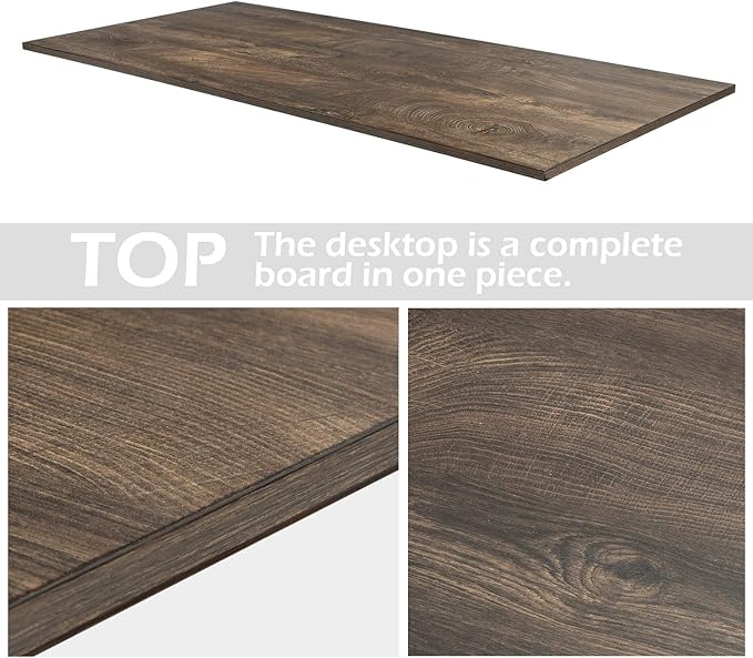 TOPSKY One-Piece Table Top for Electric Standing Desk Adjustable Desk (Espresso Gray., 58.3x26.8x0.7)