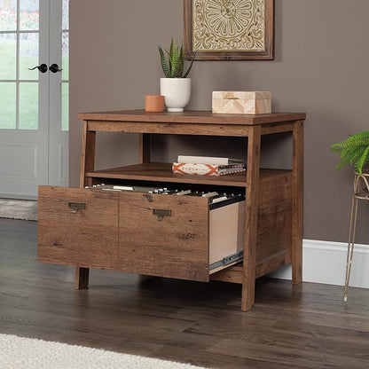 Sauder Trestle Lateral File, L: 32.28" x W: 24.49" x H: 29.41", Vintage Oak Finish