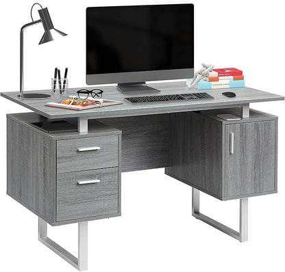 NicBex Laik-DW-00042-DX Desks, 51.25" W x 23.25" D x 29.75" H, Gray