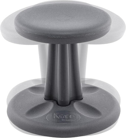 Kore Kids Preschool Wobble Chair - Flexible Seating Stool for Classroom, Preschool, Kindergarten & Elementary School - Age 4-5 yrs, Grey (12in)
