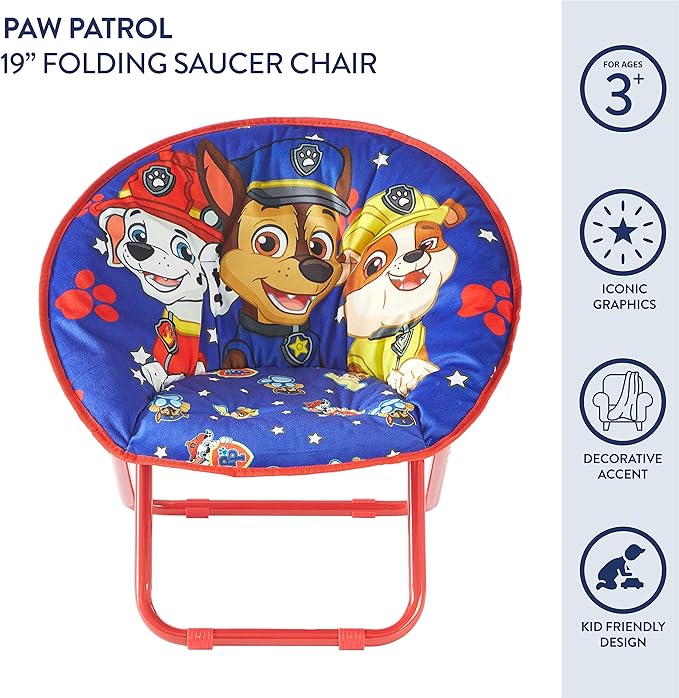 Idea Nuova Saucer Chair, Paw Patrol/Blue