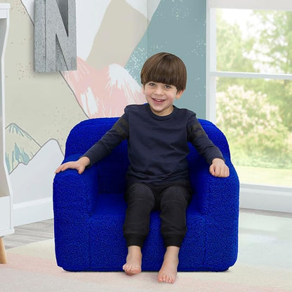 Delta Children Cozee Sherpa Chair, Royal Blue