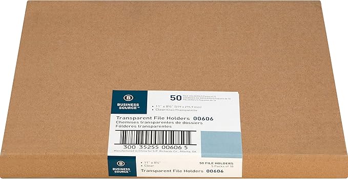 Business Source File Sleeve, Clear (00606BX)