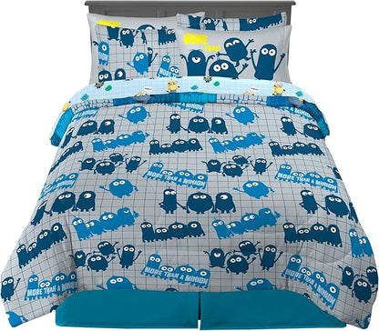 Franco Kids Bedding Super Soft Comforter and Sheet Set with Sham, 7 Piece Full Size, Minions The Rise Of Gru