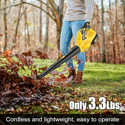 Leaf Blower Cordless,4.0 Ah 21V Handheld Electric Leaf Blower with Battery and Fast Charger, 2 Speed Mode, Lightweight Battery Powered Leaf Blowers for Lawn Care, Patio, Yard, Sidewalk