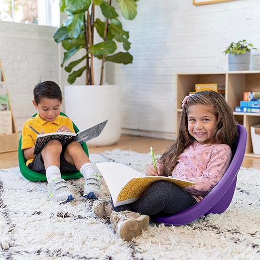 ECR4Kids Leaf Floor Seat, Rocker Chair, Primary, 6-Piece
