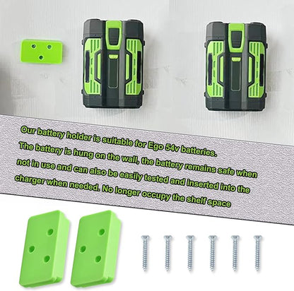 DECKMAN 1 x Leaf Blower Wall Mount | Holder | 2 x Battery Holders Compatible with EGO Leaf Blower/Battery, Blower Wall Mount for EGO 530 615 650 CFM Blower, Battery Mounts Fit for EGO 54v Batteries