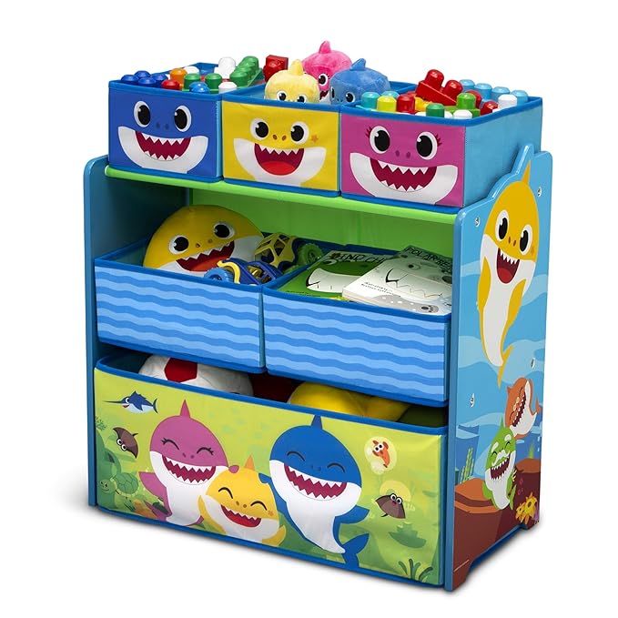 Baby Shark Design & Store 6 Bin Toy Storage Organizer by Delta Children