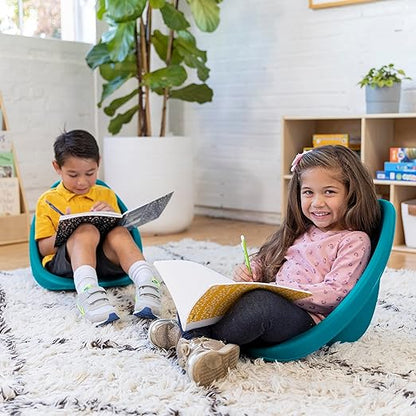 ECR4Kids Leaf Floor Seat, Rocker Chair, Turquoise, 6-Piece