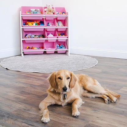 Humble Crew, White/Pink 12 Bin Toy Storage Organizer