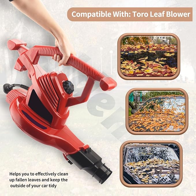 Blower Flat Nozzle Vacuum Tubes, Car Drying Nozzle Compatible with Toro Leaf Blower, Leaf Blower Flat Nozzle for 51619 51502 Leaf Collection Blower Bag