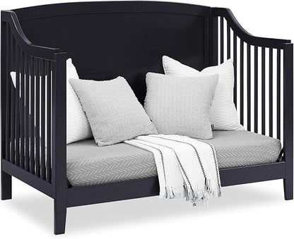 Delta Children Campbell 6-in-1 Convertible Crib - Greenguard Gold Certified, Midnight Grey
