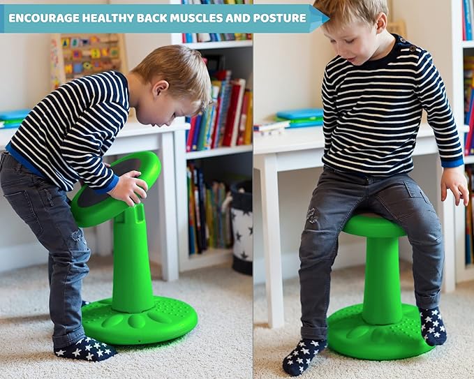 Studico Active Chair 14" High Wobble Kids Chair for Toddlers, Pre-Schoolers, Age 3-7y, K and Grades 1-2, Flexible Classroom Seating, ADD/ADHD, Posture