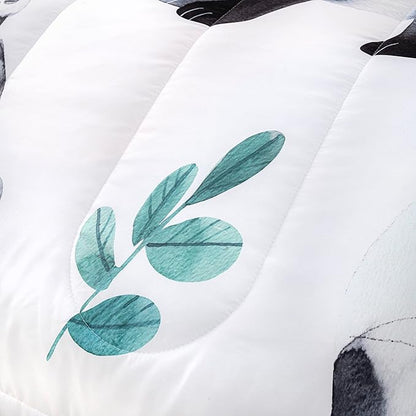 CVHOUSE Panda Bedding Set,Panda Comforter Twin,Cute Panda Comforter Set for Girls Kids Teens,Kawaii Panda Quilt Set with 1 Comforter and 2 Pillow Cases- 3 Piece