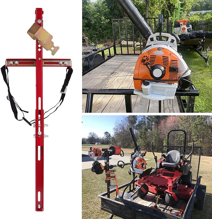 ELITEWILL Trailer Backpack Blower Holder Rack Compatible with Open and Enclosed Lawn Landscape Trailers Trucks - 1 Pack Backpack Blower