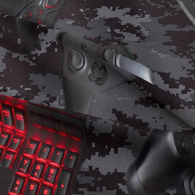 Tailor Shop Gaming Comforter Set Full Size for Boys, Black Camouflage Gamer Bedding Sets for Boys Kids Teenage, All Season 3 Piece Gaming Bed Set with 1 Comforter and 2 Matching Pillowcases…