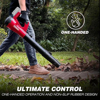 Leaf Blower Cordless for MilWaukee m18 Battery, 125-MPH 450-CFM Cordless Leaf Blower, Battery Powered Leaf Blowers for Town Care, Patio, Blowing Leaves and Snow (Battery Not Included, Only Tool)