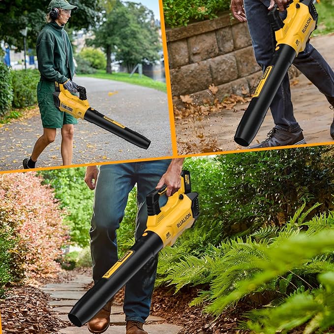 Leaf Blower Cordless Up to 620 CFM 180 MPH-40V Electric Cordless Leaf Blowers with 6.0 Ah Battery and Charger-Battery Powered Blowers for Lawn Care, Patio, Blowing Leaves