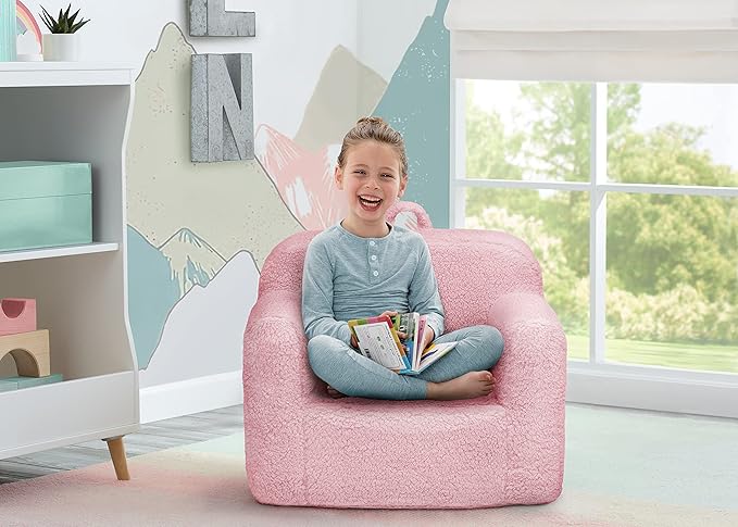 Delta Children Cozee Sherpa Chair, Pink