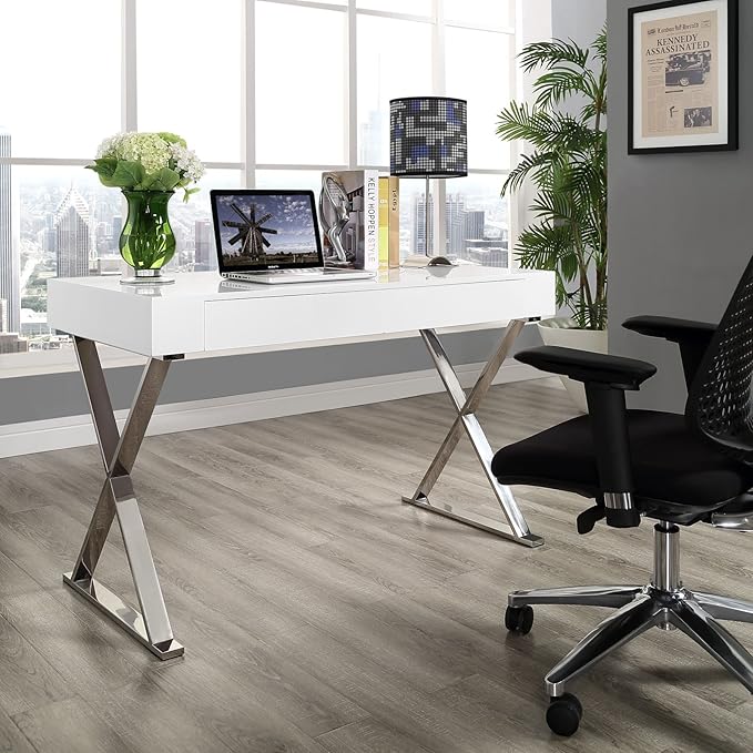 Modway Sector Office Desk in White