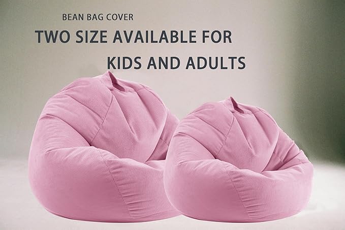 3 Ft Bean Bag Chair Cover (No Filler) Stuffed Animal Storage Bean Bag Cover for Pets Dogs/Cats Bed Corduroy Stuffed for Organizing Plush Toys