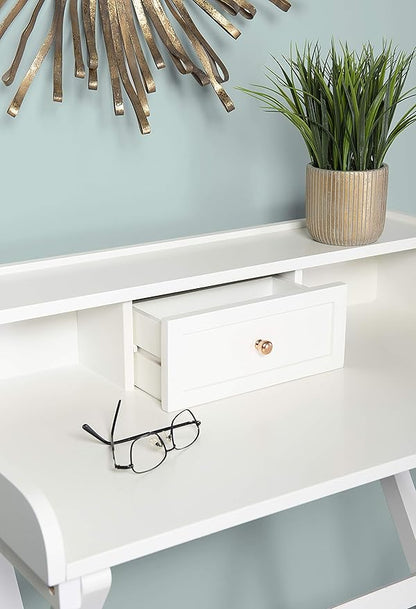 Linon Home Décor Mable White Folding Desk