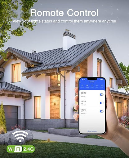 GHome Smart Switch,Smart Wi-Fi Light Switch Compatible with Alexa and Google Assistant 2.4Ghz, Single-Pole,Neutral Wire Required,UL Certified,Remote/Voice Control, No Hub Required (3 Pack)