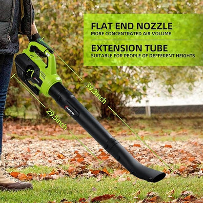 Leaf Blower Cordless, 580CFM/160MPH Electric Leaf Blower with 8.0Ah Battery, Blower with Extension Nozzle, Lightweight Leaf Blowers for Lawn Care, Yard, Garage, Patio & Sidewalk