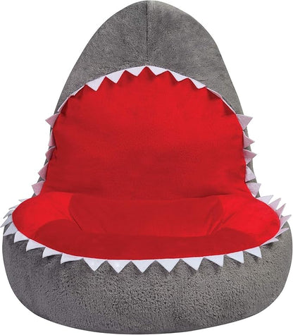 Trend Lab Shark Toddler Chair Plush Character Kids Chair Comfy Furniture Pillow Chair for Boys and Girls, 21 x 19 x 19 inches