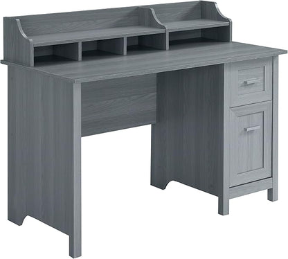 Techni Mobili Classic Office Storage Writing Desk, Grey