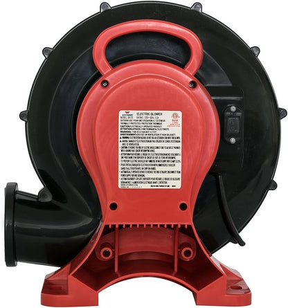 XPOWER BR-35 ½ HP Indoor/Outdoor Inflatable Blower Fan for Bounce Houses and Movie Screens, with Weather-Resistant Switch, Safety Certified