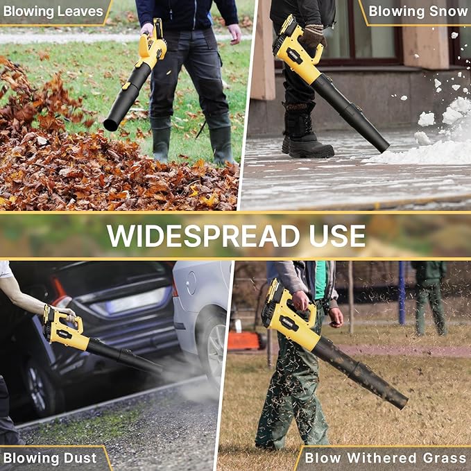 Leaf Blower, 21V Electric Cordless Leaf Blower, 2 X 2.0Ah Batteries and Charger Included, Lightweight Leaf Blower for Patio Cleaning, Lawn Care, Blowing Leaves and Dust, etc.