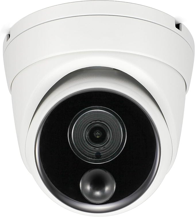 Swann Home Security Camera,PoE Cat5e NVR 4K HD Video, Indoor or Outdoor Wired Surveillance CCTV Dome,Color Night Vision,Heat Motion Detection,Metal Housing,Local Storage