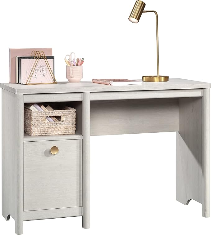 Sauder Dover Edge Home Office Desk, L: 43.15" x W: 17.24" x H: 29.09", Glacier Oak