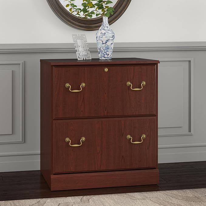 Bush Saratoga Lateral File Cabinet, Harvest Cherry (EX45654-03)
