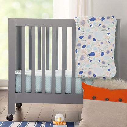 Babyletto Origami Mini Portable Folding Crib with Wheels in Grey, 2 Adjustable Mattress Positions, Greenguard Gold Certified
