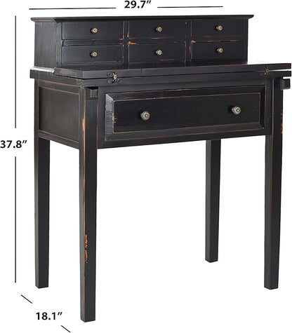 Safavieh American Homes Collection Abigail Distressed Black Fold Down Desk