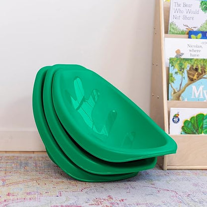ECR4Kids Leaf Floor Seat, Rocker Chair, Emerald, 6-Piece