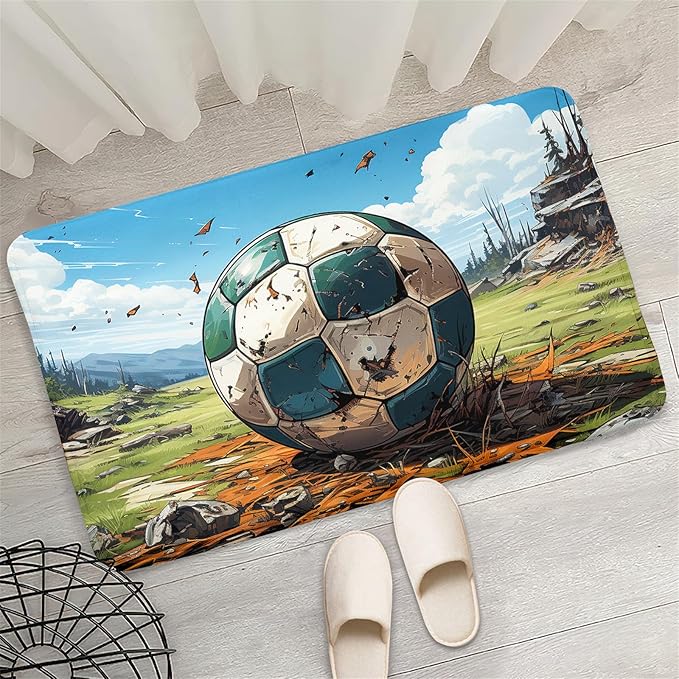 Football Rug for Boys Bedroom - Kids Rug Football Rug Basketball Rugs for Teen Boys Bedroom Football Carpet for Boys Bedroom Football Rugs for Boys Girls Sports Room,2'×3'