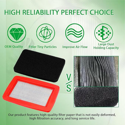 544271501 512654101 Air Filter & Pre Filter for Redmax EBZ8500 EBZ7500 EBZ8000 EBZ8001 EBZ8050 EBZ8050RH EBZ8500RH Husqvarna 170BF 180BF 180BT 370BFS 380BFS 570BFS 580BFS T4012-82310 T4012-82320
