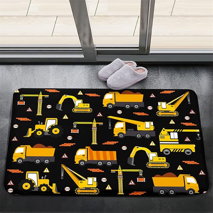 Car Track Rug Construction Play Mat Car Rug for Boys Room Kids Rugs for Playroom Construction Mat for Kids Car Rug for Boys Room Construction Decor for Boys Room,Black 2'×3'