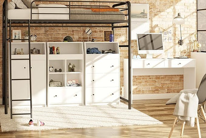 Ameriwood Home The Loft 2 Drawer Desk, White