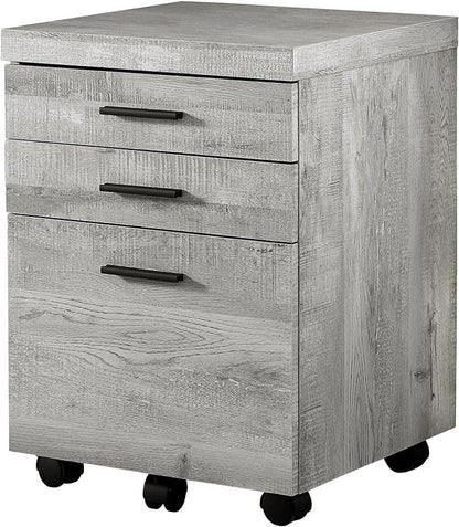 Monarch Specialties I 7401 File Cabinet, Rolling Mobile, Storage Drawers, Printer Stand, Office, Work, Laminate, Grey, Contemporary, Modern