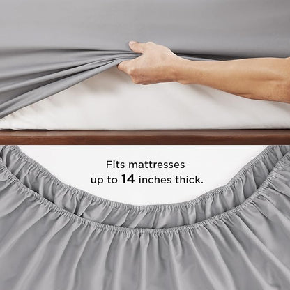 Bedsure Twin XL Comforter Set with Sheets - 5 Pieces Twin XL Grey Bedding Sets for College, Twin Extra Long Size Bed in a Bag with Comforter, Sheets, Pillowcase & Sham